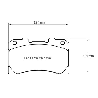 Pagid racing brake pad shape no. 8299 for Toyota GR Corolla & Yaris front